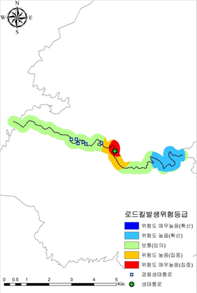 소백산-죽령(국도5호선) 핫스팟(hotspt) 분석 지도